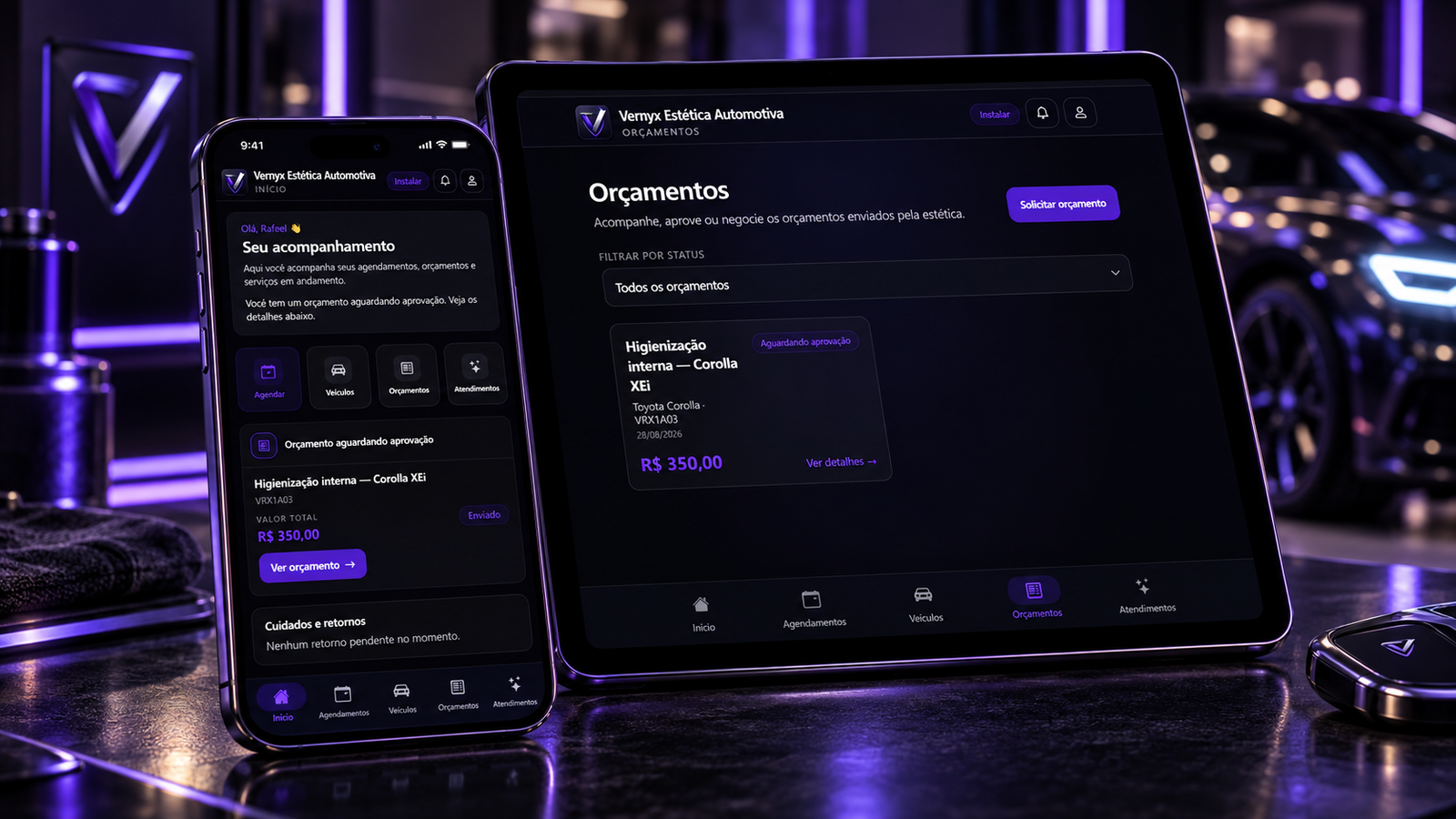 Aplicativo do cliente Vernyx
